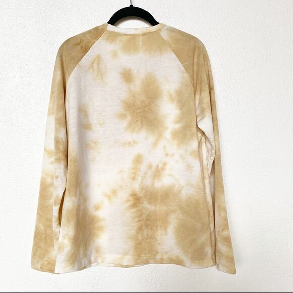 Perfect Peach Yellow Tie Dye Crew Neck Long Sleeve Top Size Small - Picture 6 of 6